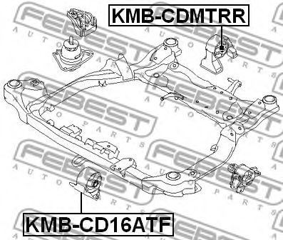 Подушка двигателя FEBEST KMB-CD16ATF - Фото 1