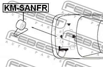 Подушка двигателя FEBEST KM-SANFR - Фото 1