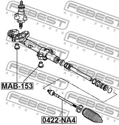 Сайлентблок рулевого механизма FEBEST MAB-153 - Фото 1