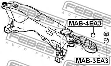 Втулка, балка моста FEBEST MAB-4EA3 - Фото 1
