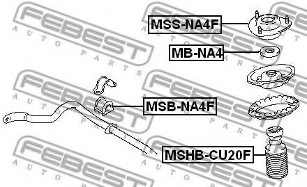Підшипник кочення, опора стійки амортизатора FEBEST MB-NA4 - Фото 1