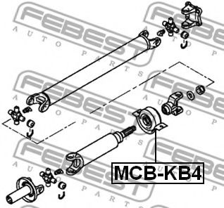 Подвесной подшипник карданного вала FEBEST MCB-KB4 - Фото 1
