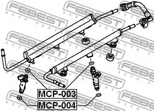 Прокладка форсунки FEBEST MCP-004 - Фото 1