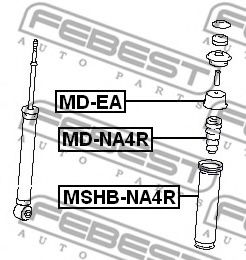 Амортизатор FEBEST MD-NA4R - Фото 1