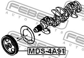 Шкив коленвала FEBEST MDS-4A91 - Фото 1