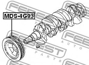 Шкив коленвала FEBEST MDS-4G93 - Фото 1