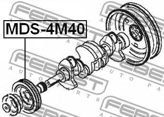 Шкив коленвала FEBEST MDS-4M40 - Фото 1