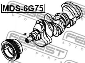 Шкив коленвала FEBEST MDS-6G75 - Фото 1