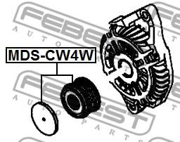 Шкив генератора FEBEST MDS-CW4W - Фото 1
