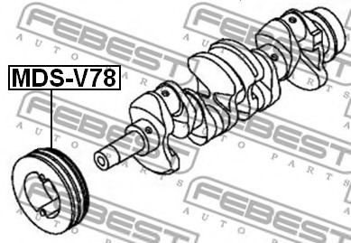 Шкив коленвала FEBEST MDS-V78 - Фото 1