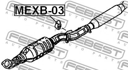 Монтажный комплект, система выпуска FEBEST MEXB-03 - Фото 1
