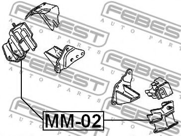 Подушка двигателя FEBEST MM-02 - Фото 1