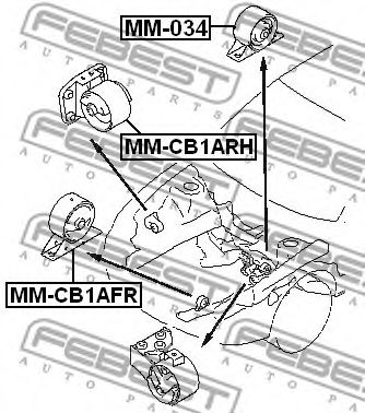 Подушка двигателя FEBEST MM-034 - Фото 1