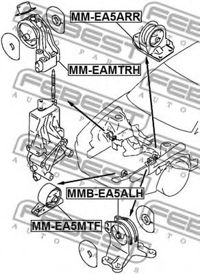 Подушка двигателя FEBEST MMB-EA5ALH - Фото 1