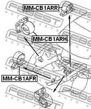 Подушка двигателя FEBEST MM-CB1AFR - Фото 1
