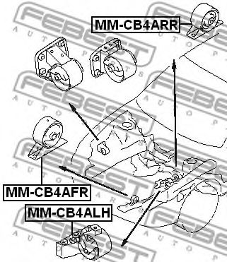 Подушка двигателя FEBEST MM-CB4ARR - Фото 1