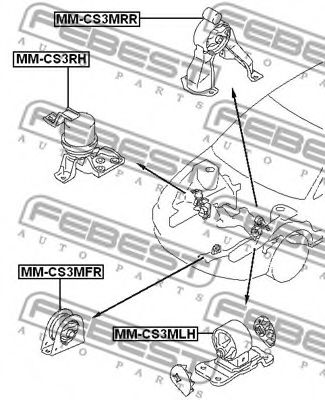 Подушка двигателя FEBEST MM-CS3MRR - Фото 1