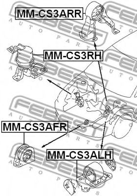 Подушка двигателя FEBEST MM-CS3RH - Фото 1