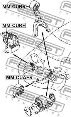 Подушка двигателя FEBEST MM-CURR - Фото 1