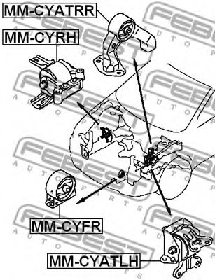 Подушка двигателя FEBEST MM-CYATRR - Фото 1
