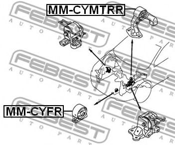 Подушка двигателя FEBEST MM-CYMTRR - Фото 1