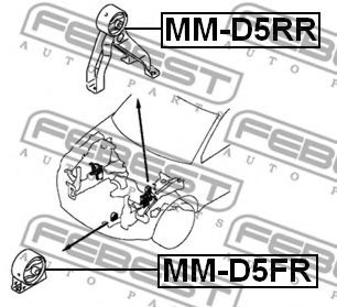 Подушка двигателя FEBEST MM-D5RR - Фото 1