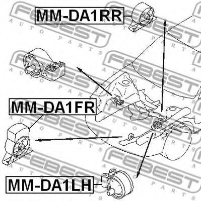Подушка двигателя FEBEST MM-DA1RR - Фото 1