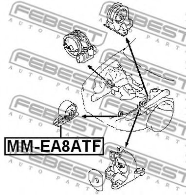 Подушка двигателя FEBEST MM-EA8ATF - Фото 1