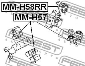 Подушка двигателя FEBEST MM-H57 - Фото 1