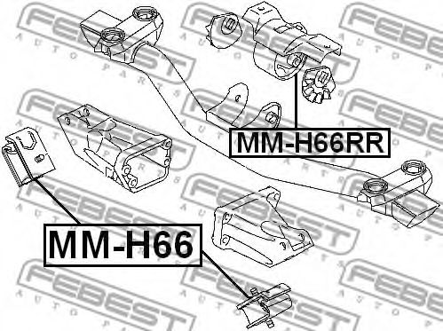 Подушка двигателя FEBEST MM-H66 - Фото 1