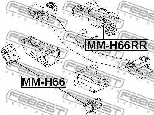 Подушка двигателя FEBEST MM-H66RR - Фото 1