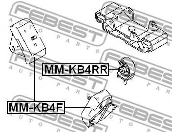 Подушка двигателя FEBEST MM-KB4RR - Фото 1