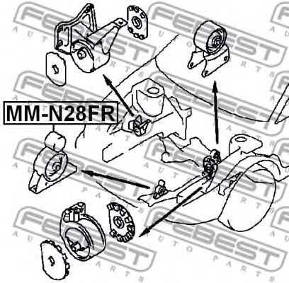 Подушка двигателя FEBEST MM-N28FR - Фото 1