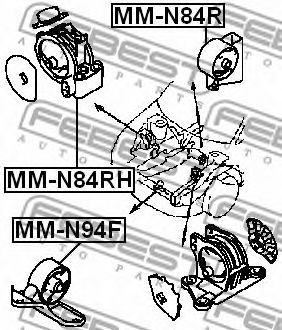 Подушка двигателя FEBEST MM-N94F - Фото 1