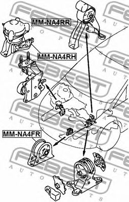 Подушка двигателя FEBEST MM-NA4RR - Фото 1