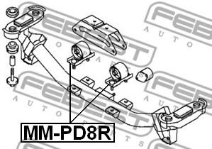 Подушка двигателя FEBEST MM-PD8R - Фото 1