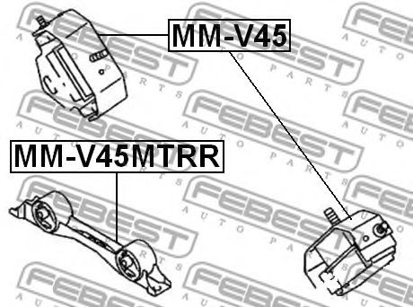 Подушка двигателя FEBEST MM-V45MTRR - Фото 1