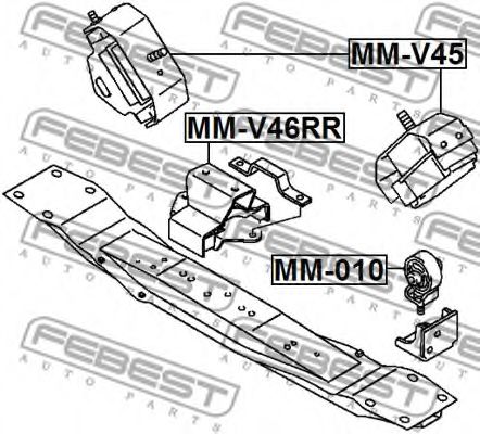 Подушка двигателя FEBEST MM-V46RR - Фото 1