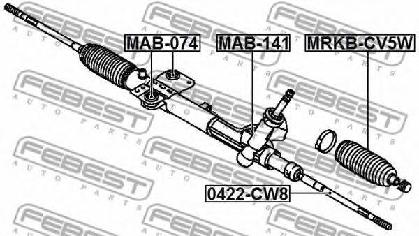 Пыльник рулевой рейки FEBEST MRKB-CV5W - Фото 1