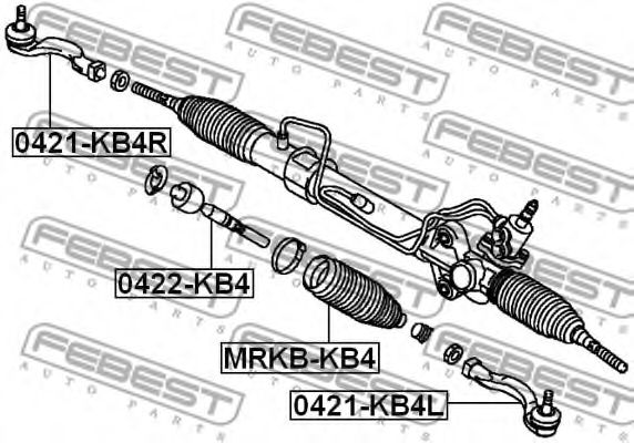 Пыльник рулевой рейки FEBEST MRKB-KB4 - Фото 1