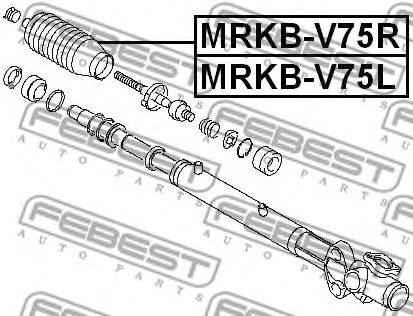 Пыльник рулевой рейки FEBEST MRKB-V75L - Фото 1