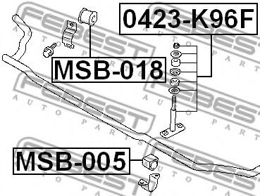 Опора, стабілізатор FEBEST MSB-005 - Фото 1