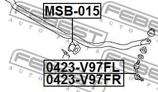 Опора, стабілізатор FEBEST MSB-015 - Фото 1