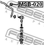 Опора, стабілізатор FEBEST MSB-020 - Фото 1