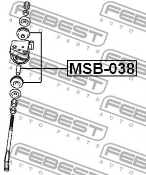 Сайлентблок важеля FEBEST MSB-038 - Фото 1