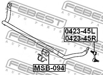 Опора, стабилизатор FEBEST MSB-094 - Фото 1
