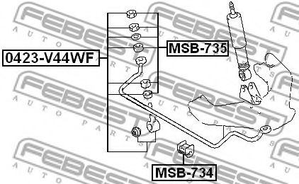 Тяга / стійка стабілізатора FEBEST MSB-735 - Фото 1
