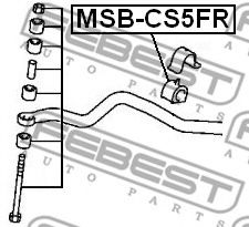 Опора, стабилизатор FEBEST MSB-CS5FR - Фото 1