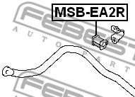 Опора, стабилизатор FEBEST MSB-EA2R - Фото 1