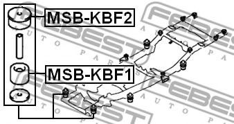Втулка, балка моста FEBEST MSB-KBF2 - Фото 1